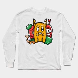 Monster Character Doodle Art Long Sleeve T-Shirt